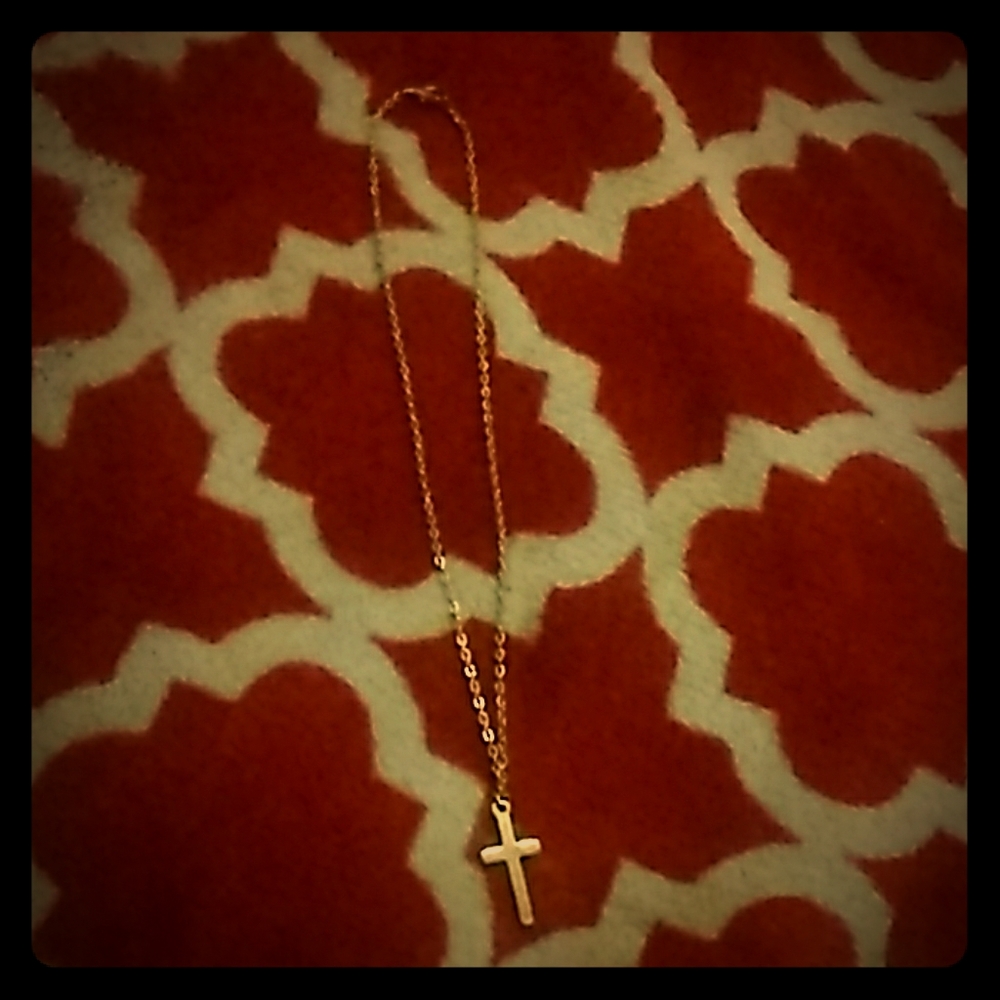 Gold plated cross & chain